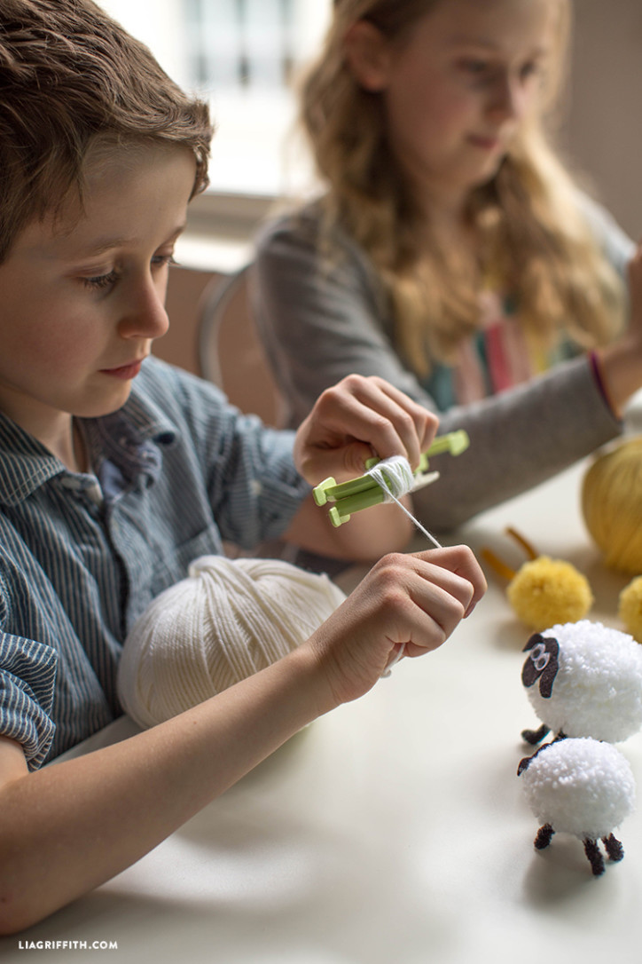 Yarn Pom Pom Animals Kids Craft Lia Griffith