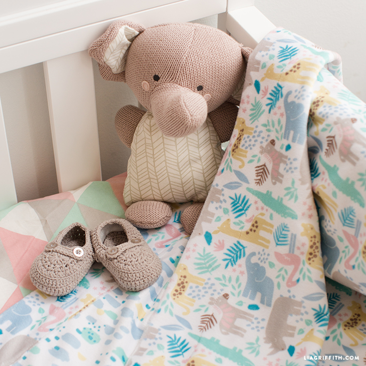 Minky Safari Baby Blanket Lia Griffith