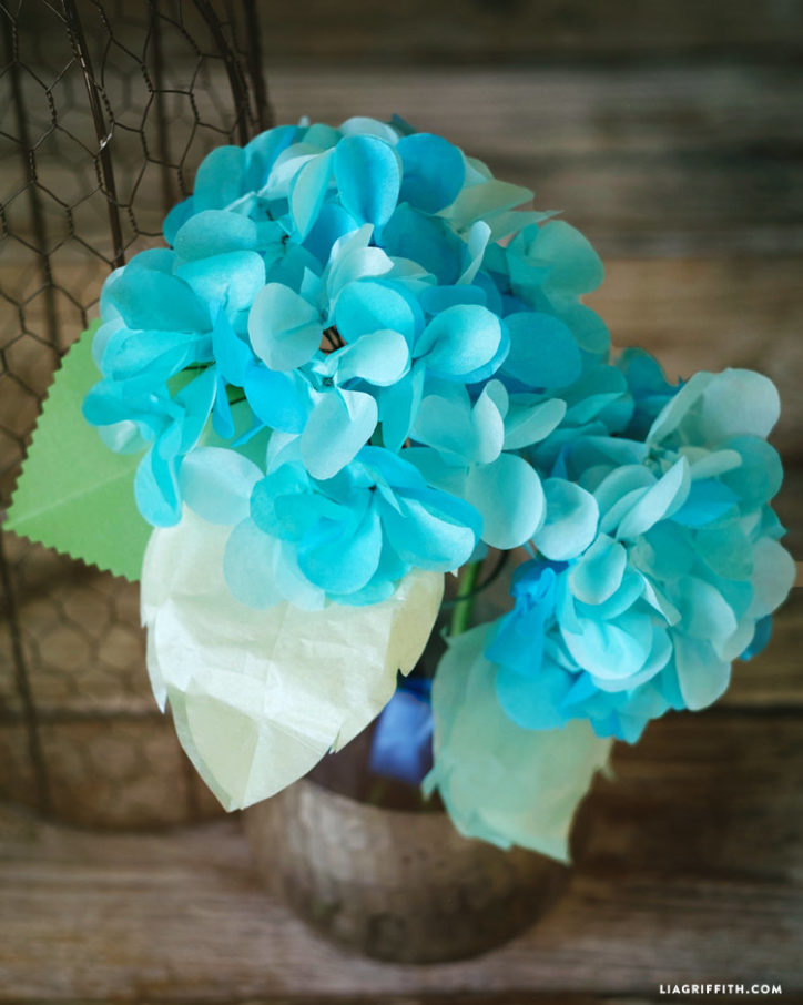 Tissue Paper Hydrangeas Lia Griffith