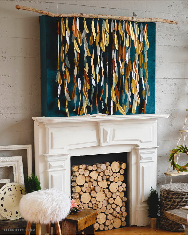 Make a Paper Feather Backdrop DIY Photo Backdrop