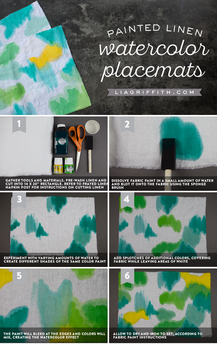Watercolor Placemats Geometric Painted Art Rainbow Cloth Placemats by Spoonflower Set of 2 - Painted Rainbow Squares by bonnie/_phantasm