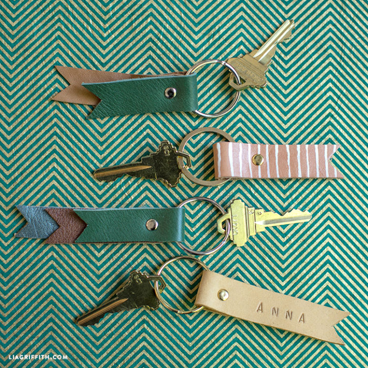 Stamped DIY Leather Keychains