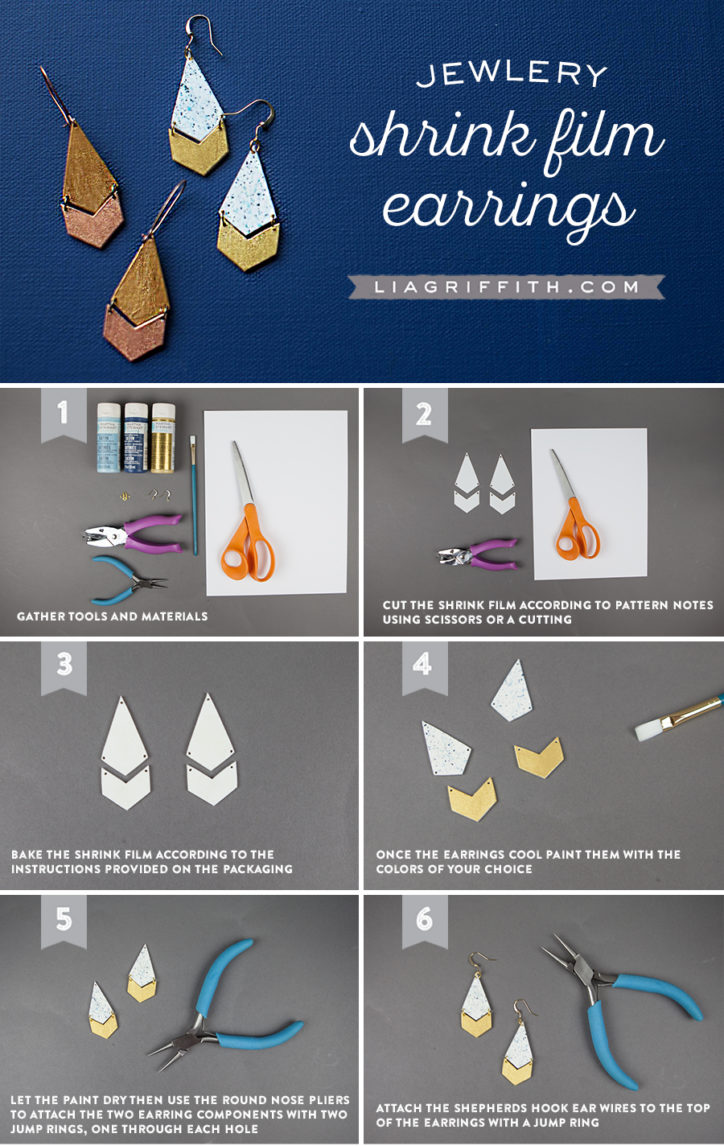 Lia Griffith | Shrink Film Geometric Earrings