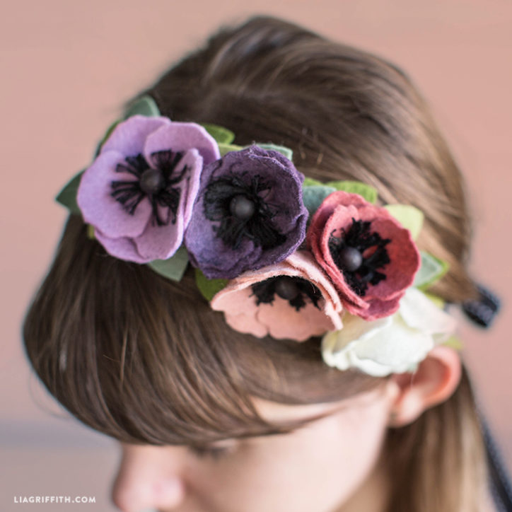 Lia Griffith Video Tutorial Felt Flower Crown