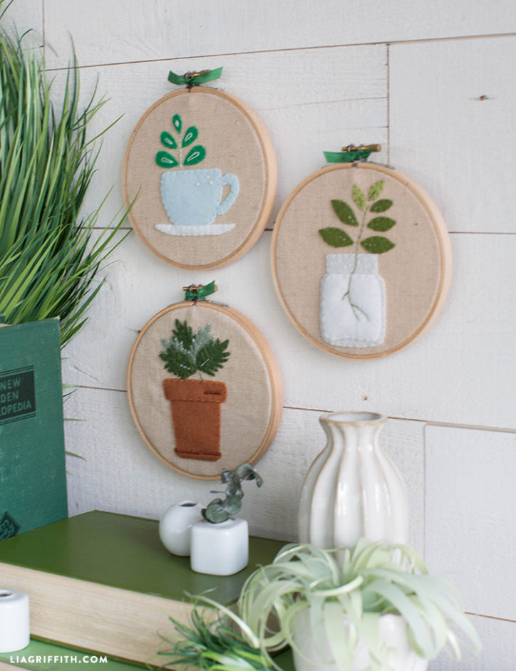 Lia Griffith Embroidery Plants Wall Art