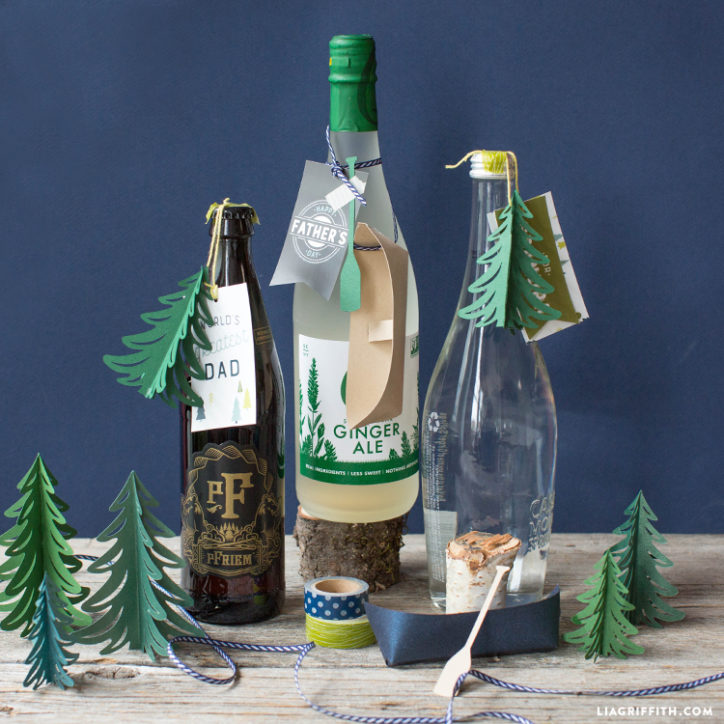 Lia Griffith Paper Tree and Canoe Unique Gift Toppers