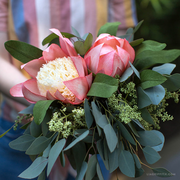 Lia Griffith Crepe Paper Protea Flower