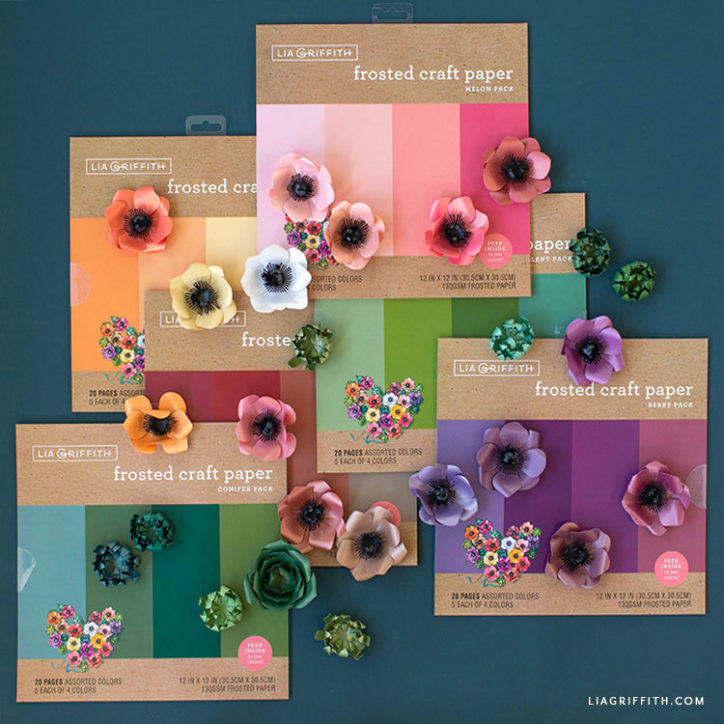 New Frosted Paper + Free Flower Templates Lia Griffith