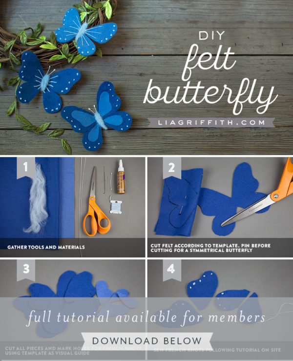 Lia Griffith Felt Butterflies