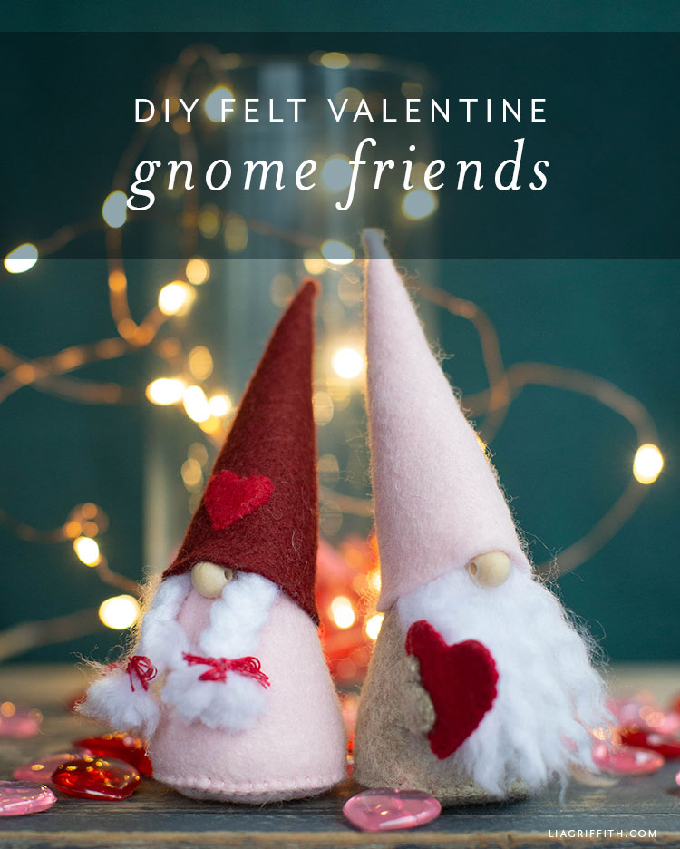Handmade Valentine Gnome heart Earrings