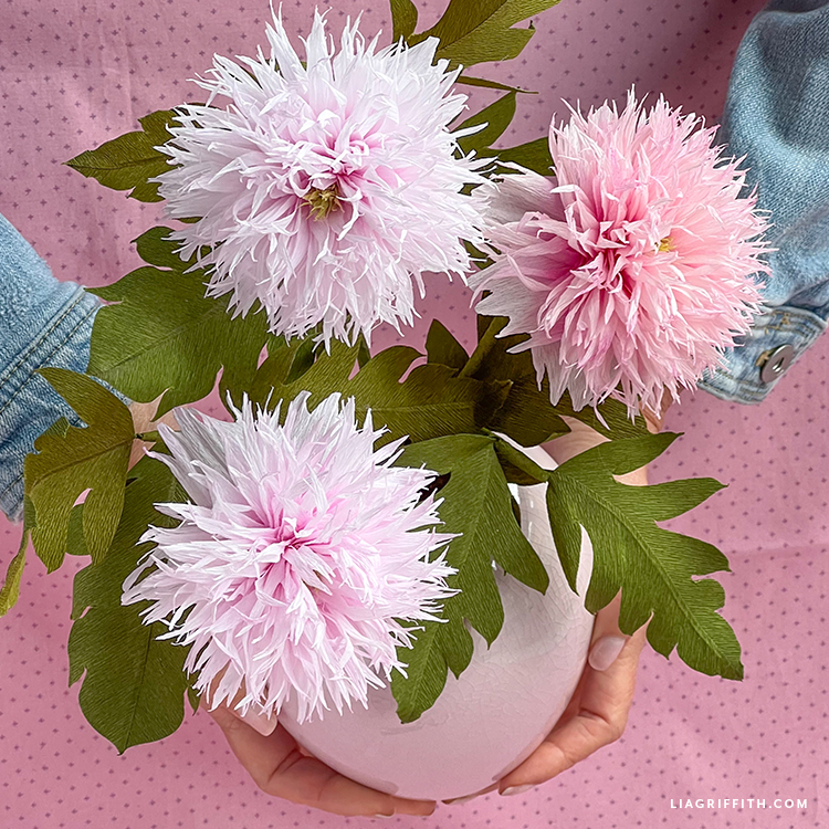 Crepe Paper Pom Pom Poppies Template & Tutorial Lia Griffith