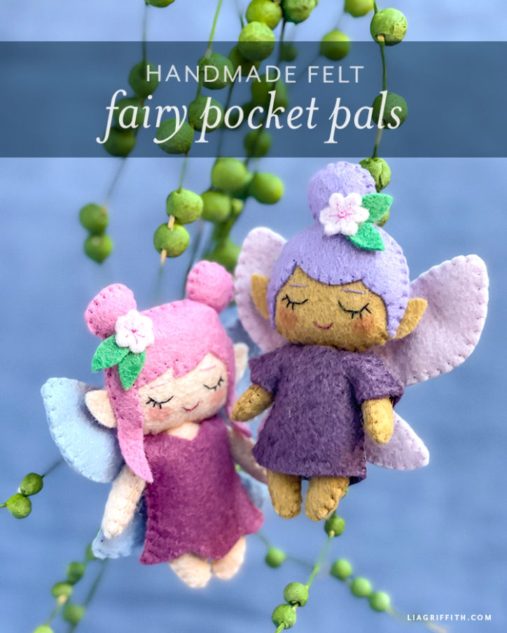 handmade felt fairy pocket pals