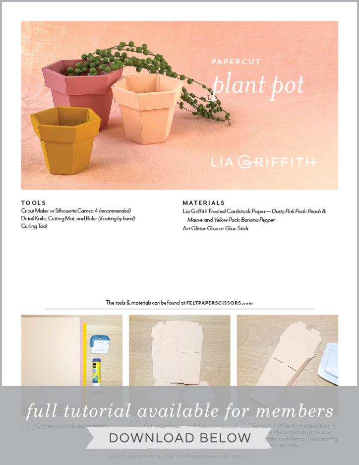 Lia Griffith Paper Plant Pots