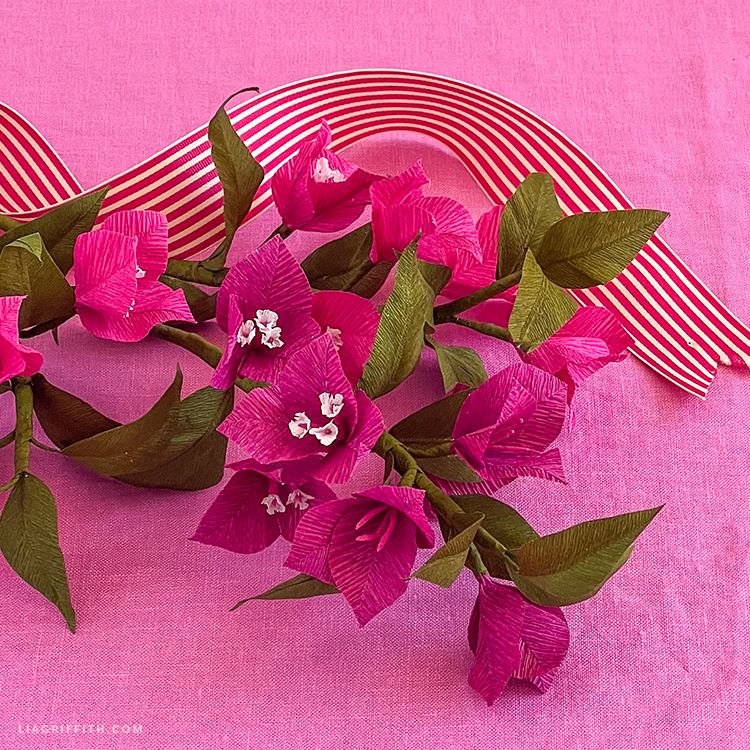 Lia Griffith August 2023 Member Make Crepe Paper Bougainvillea